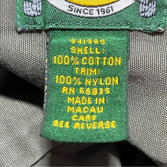 Vintage Cabela's Hunting Shirt Mens Large OD Green Canvas Elbow Patches - Picture 5 of 14